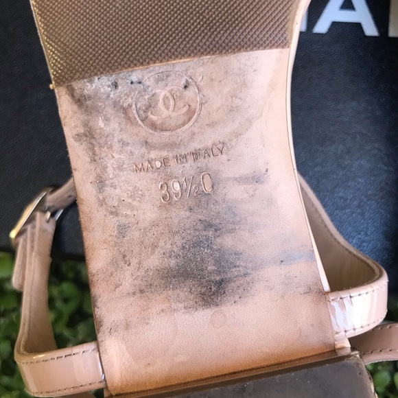 {CHANEL} Pink Patent Calfskin Sandals Size 39.5EUR - Picture 10 of 12